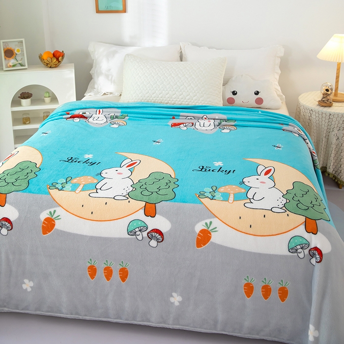 91家纺网 家纺一手货源 找家纺 （总）侨鑫 2022新款法兰绒云貂绒多功能毛毯