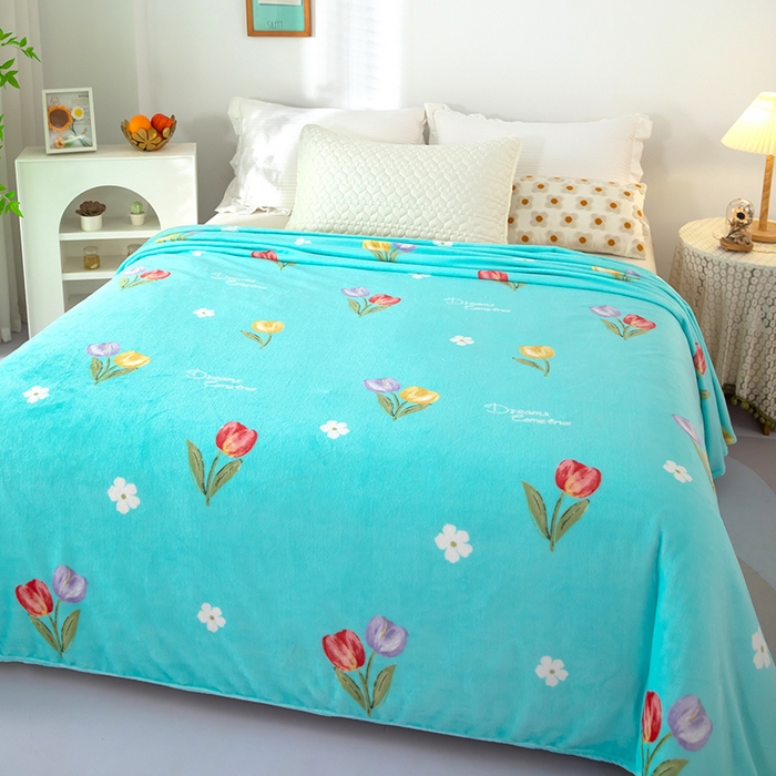 91家纺网 家纺一手货源 找家纺 （总）侨鑫 2022新款法兰绒云貂绒多功能毛毯