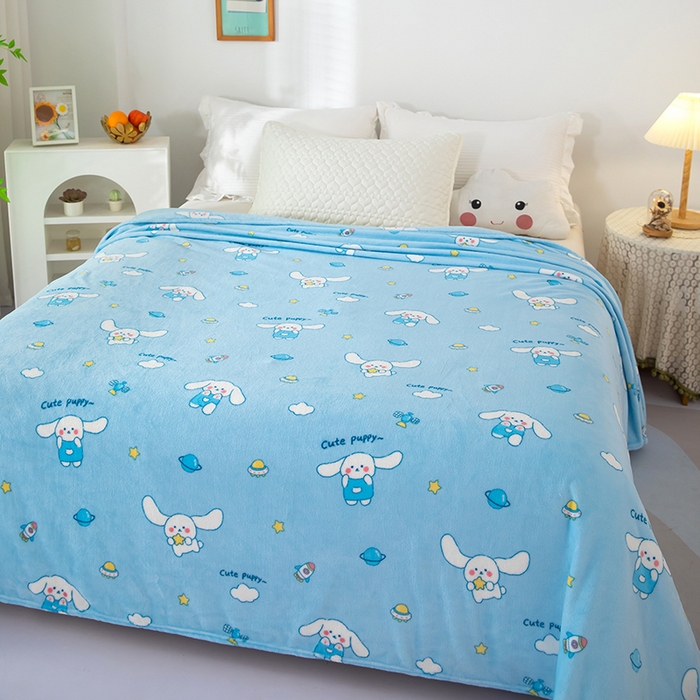 91家纺网 家纺一手货源 找家纺 （总）侨鑫 2022新款法兰绒云貂绒多功能毛毯