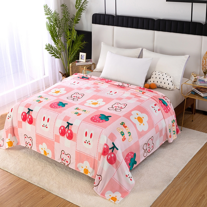 91家纺网 家纺一手货源 找家纺 （总）侨鑫 2022新款法兰绒云貂绒多功能毛毯