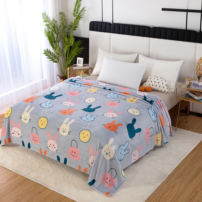 91家纺网 家纺一手货源 找家纺 （总）侨鑫 2022新款法兰绒云貂绒多功能毛毯