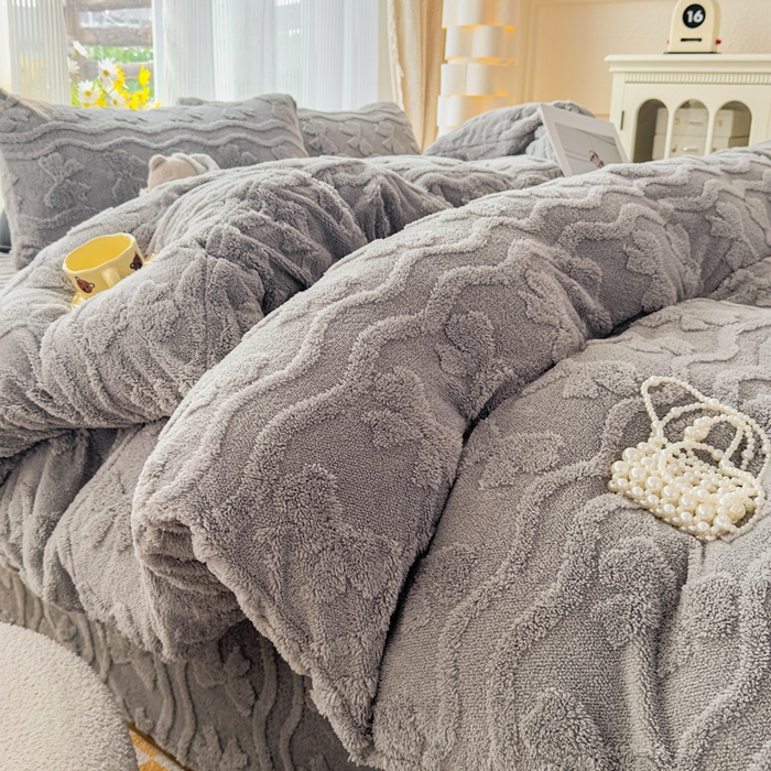 老K (原美阁） 2025新款塔芙绒四件套单被套系列 灰色