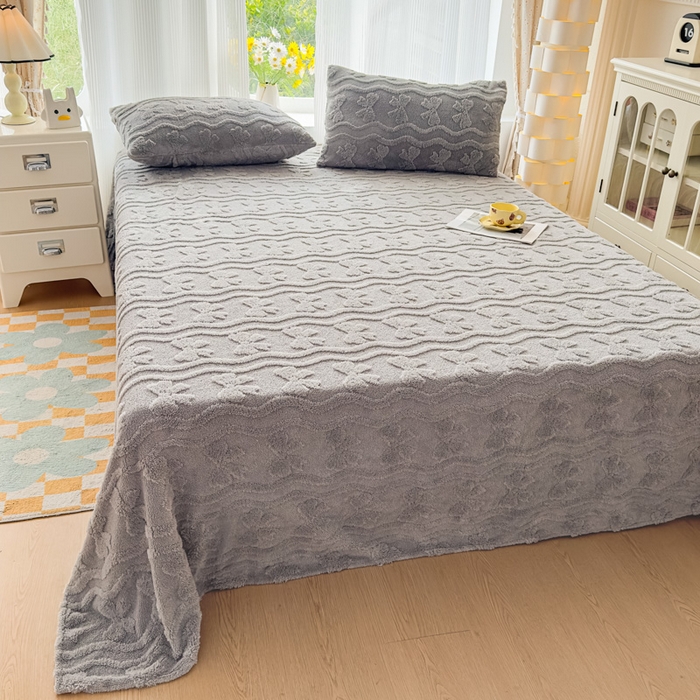 91家纺网 家纺一手货源 找家纺 老K (原美阁） 2025新款塔芙绒四件套单被套系列 灰色