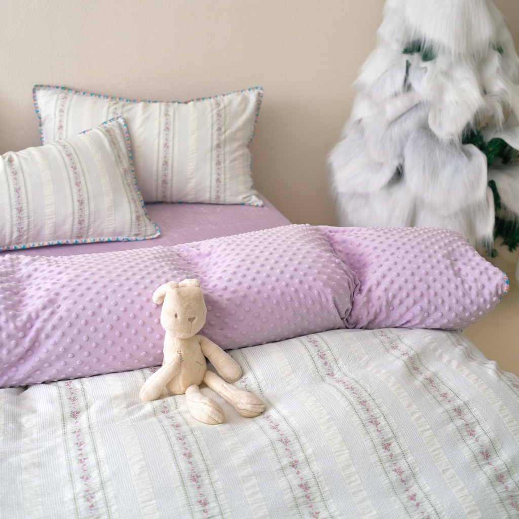 91家纺网 家纺一手货源 找家纺 （总）洋铭区（原狠狠爱） 2025秋冬新款水洗棉色织提花+豆豆绒四件套