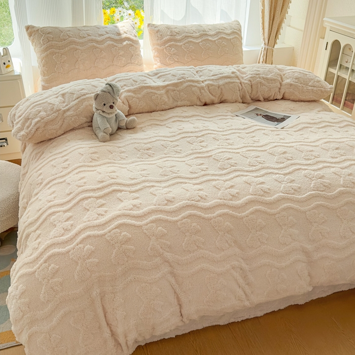 91家纺网 家纺一手货源 找家纺 老K (原美阁） 2025新款塔芙绒四件套单被套系列 奶咖