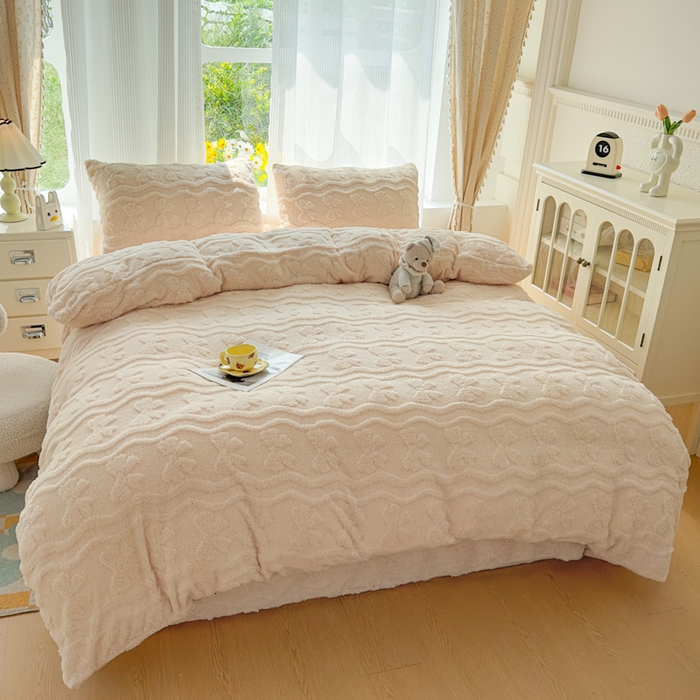 91家纺网 家纺一手货源 找家纺 老K (原美阁） 2025新款塔芙绒四件套单被套系列 奶咖