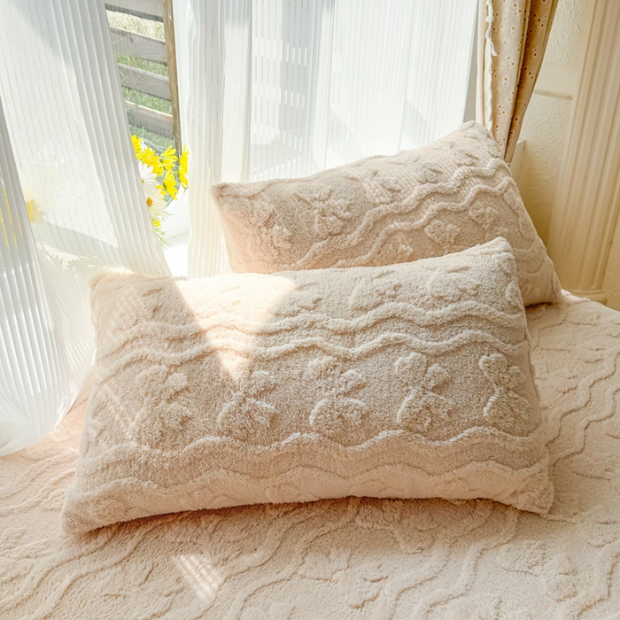 91家纺网 家纺一手货源 找家纺 老K (原美阁） 2025新款塔芙绒四件套单被套系列 奶咖