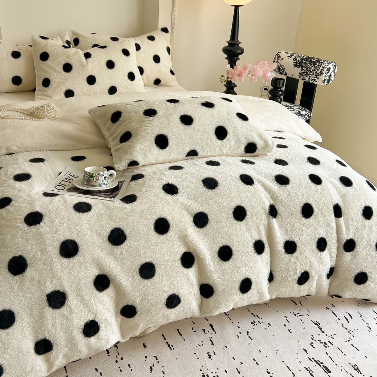 91家纺网 家纺一手货源 找家纺 （总）同田家纺 2025新款法式风兔绒牛奶绒四件套