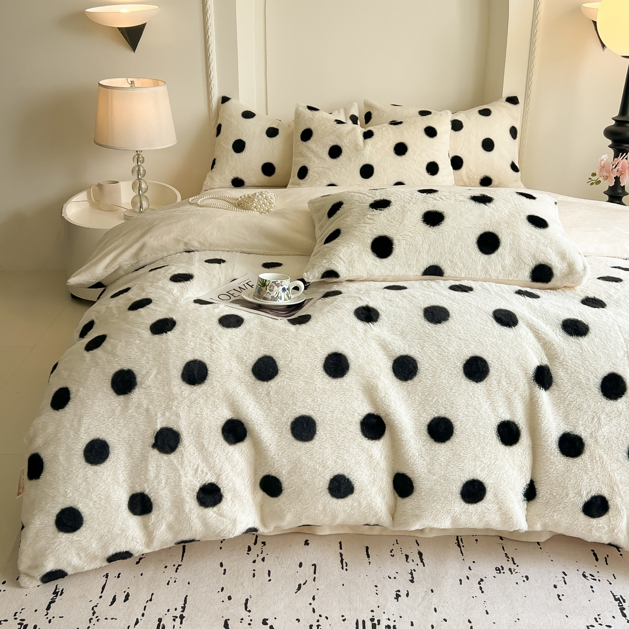 91家纺网 家纺一手货源 找家纺 （总）同田家纺 2025新款法式风兔绒牛奶绒四件套