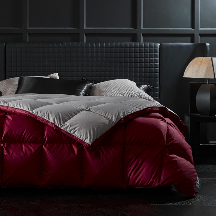 91家纺网 家纺一手货源 找家纺 暖羽屋羽绒馆  2025新款国标95白鸭绒被芯 婚庆羽绒被子 双人加厚喜被 2米结婚被子 怦然心动 红