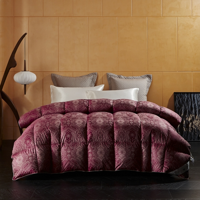 91家纺网 家纺一手货源 找家纺 暖羽屋羽绒馆  2025新款国标95白鸭绒被芯 婚庆羽绒被子 双人加厚喜被 2米结婚被子 倾恋