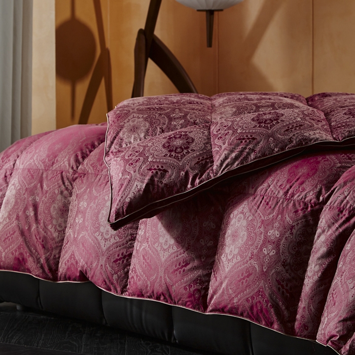 91家纺网 家纺一手货源 找家纺 暖羽屋羽绒馆  2025新款国标95白鸭绒被芯 婚庆羽绒被子 双人加厚喜被 2米结婚被子 倾恋