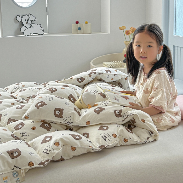 91家纺网 家纺一手货源 找家纺 （总）暖羽屋羽绒馆  2025新款儿童95白鹅绒被1.5米学生纯棉羽绒被子 鹅绒被芯婴幼儿加厚春秋被羽绒冬被