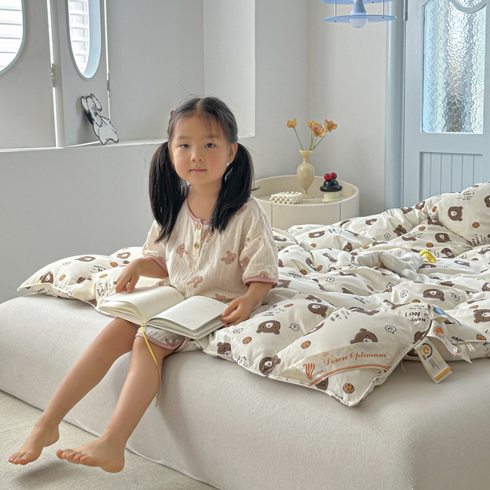 91家纺网 家纺一手货源 找家纺 （总）暖羽屋羽绒馆  2025新款儿童95白鹅绒被1.5米学生纯棉羽绒被子 鹅绒被芯婴幼儿加厚春秋被羽绒冬被