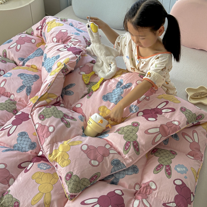 91家纺网 家纺一手货源 找家纺 暖羽屋羽绒馆  2025新款儿童95白鹅绒被1.5米学生纯棉羽绒被子 鹅绒被芯婴幼儿加厚春秋被羽绒冬被 时尚八宝