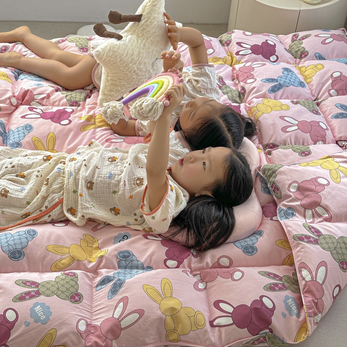 91家纺网 家纺一手货源 找家纺 暖羽屋羽绒馆  2025新款儿童95白鹅绒被1.5米学生纯棉羽绒被子 鹅绒被芯婴幼儿加厚春秋被羽绒冬被 时尚八宝