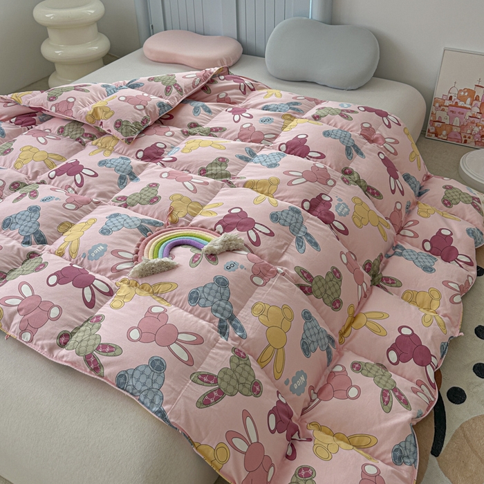 91家纺网 家纺一手货源 找家纺 暖羽屋羽绒馆  2025新款儿童95白鹅绒被1.5米学生纯棉羽绒被子 鹅绒被芯婴幼儿加厚春秋被羽绒冬被 时尚八宝