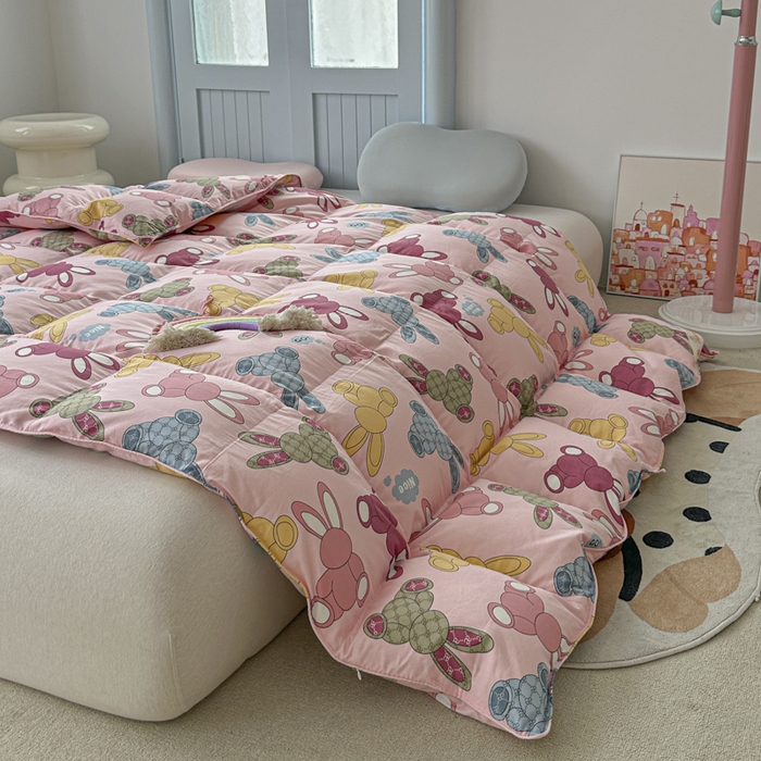 91家纺网 家纺一手货源 找家纺 暖羽屋羽绒馆  2025新款儿童95白鹅绒被1.5米学生纯棉羽绒被子 鹅绒被芯婴幼儿加厚春秋被羽绒冬被 时尚八宝