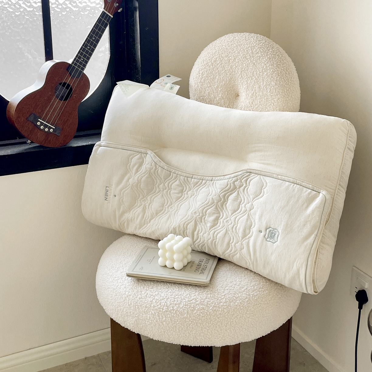 91家纺网 家纺一手货源 找家纺 （总）亦帆枕芯 2025秋冬新款深养棉麻护颈枕养生枕头枕芯