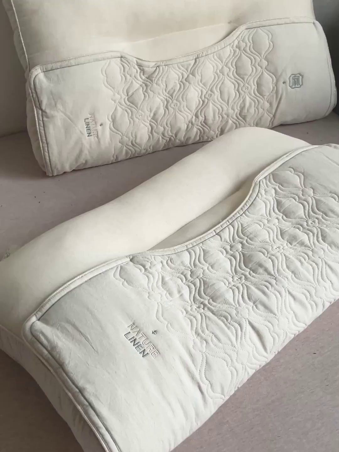 91家纺网 家纺一手货源 找家纺 （总）亦帆枕芯 2025秋冬新款深养棉麻护颈枕养生枕头枕芯