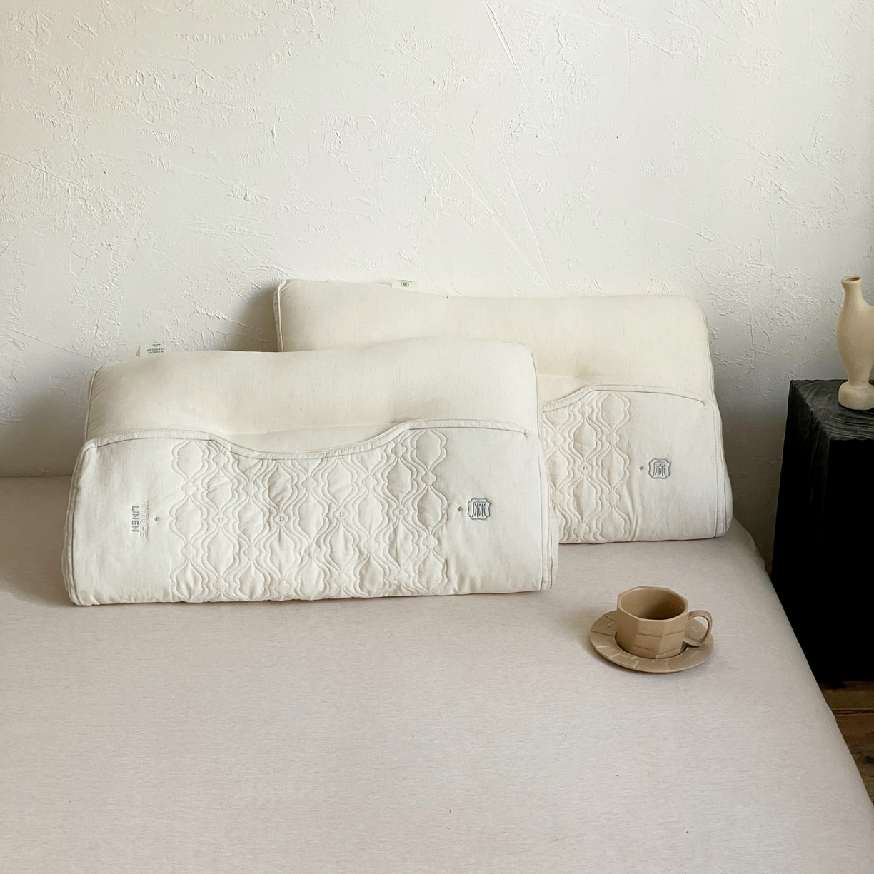 91家纺网 家纺一手货源 找家纺 亦帆枕芯 2025秋冬新款深养棉麻护颈枕养生枕头枕芯 单只装-深养棉麻护颈枕