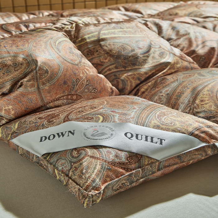 91家纺网 家纺一手货源 找家纺 （总）暖羽屋羽绒馆  2025新款绒子95白鹅绒被子 印花羽绒被芯双人加厚 2米冬被春秋被