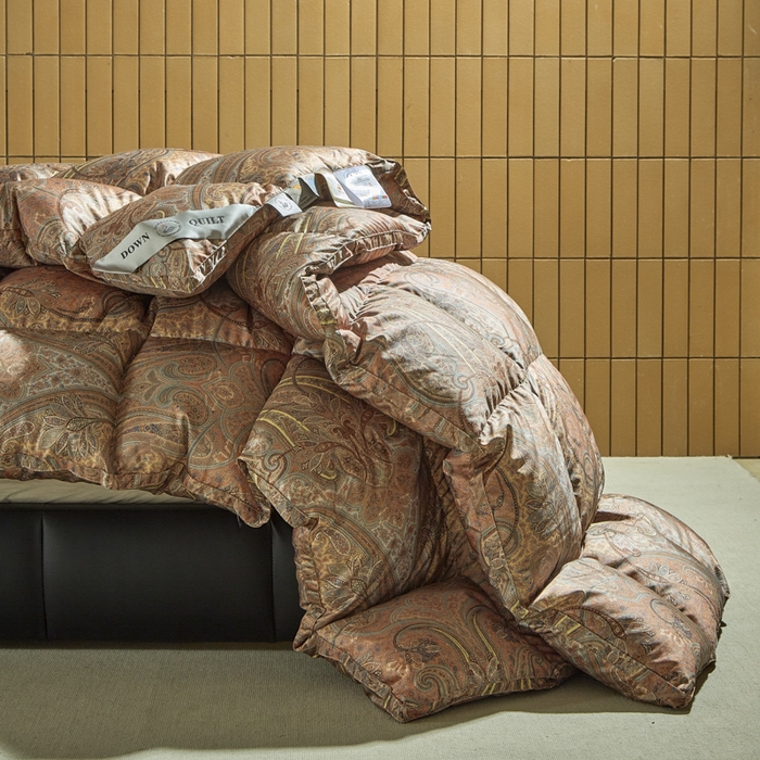 91家纺网 家纺一手货源 找家纺 暖羽屋羽绒馆  2025新款绒子95白鹅绒被子 印花羽绒被芯双人加厚 2米冬被春秋被 芳华