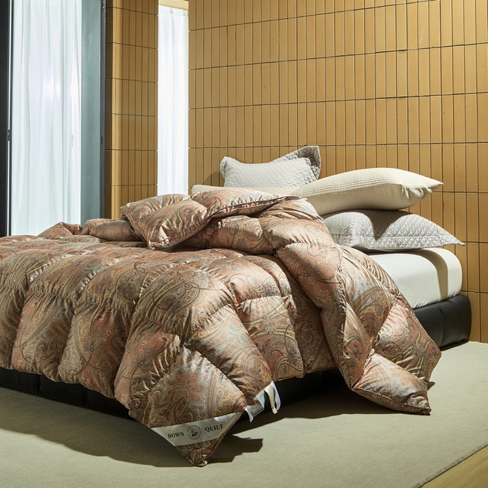 91家纺网 家纺一手货源 找家纺 暖羽屋羽绒馆  2025新款绒子95白鹅绒被子 印花羽绒被芯双人加厚 2米冬被春秋被 芳华