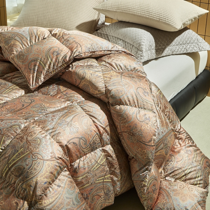 91家纺网 家纺一手货源 找家纺 暖羽屋羽绒馆  2025新款绒子95白鹅绒被子 印花羽绒被芯双人加厚 2米冬被春秋被 芳华