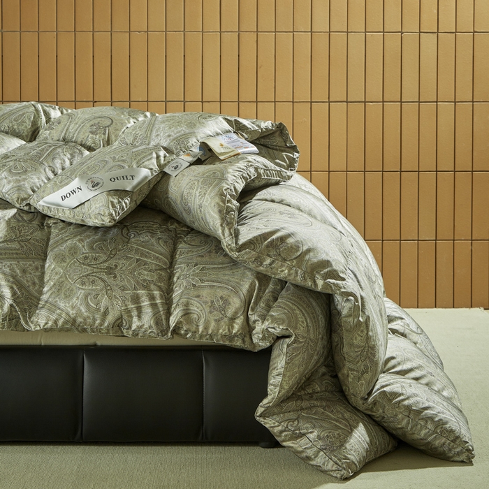 91家纺网 家纺一手货源 找家纺 暖羽屋羽绒馆  2025新款绒子95白鹅绒被子 印花羽绒被芯双人加厚 2米冬被春秋被 墨尔本