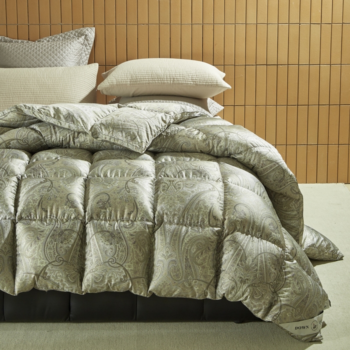 91家纺网 家纺一手货源 找家纺 暖羽屋羽绒馆  2025新款绒子95白鹅绒被子 印花羽绒被芯双人加厚 2米冬被春秋被 墨尔本