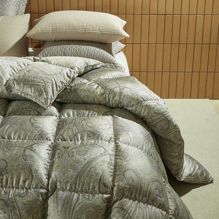 91家纺网 家纺一手货源 找家纺 暖羽屋羽绒馆  2025新款绒子95白鹅绒被子 印花羽绒被芯双人加厚 2米冬被春秋被 墨尔本