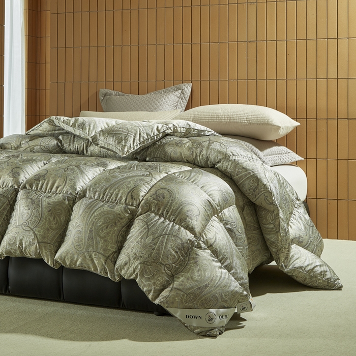 91家纺网 家纺一手货源 找家纺 暖羽屋羽绒馆  2025新款绒子95白鹅绒被子 印花羽绒被芯双人加厚 2米冬被春秋被 墨尔本