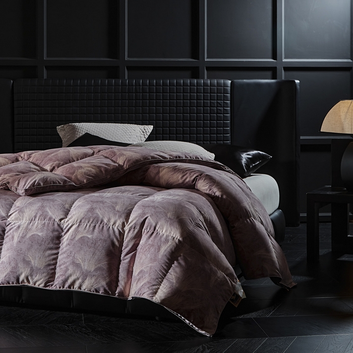 91家纺网 家纺一手货源 找家纺 暖羽屋羽绒馆  2025新款绒子95白鹅绒被子 印花羽绒被芯双人加厚 2米冬被春秋被 蒲公英