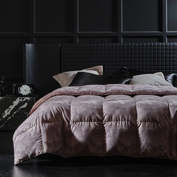 91家纺网 家纺一手货源 找家纺 暖羽屋羽绒馆  2025新款绒子95白鹅绒被子 印花羽绒被芯双人加厚 2米冬被春秋被 蒲公英