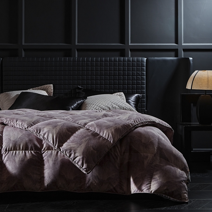 91家纺网 家纺一手货源 找家纺 暖羽屋羽绒馆  2025新款绒子95白鹅绒被子 印花羽绒被芯双人加厚 2米冬被春秋被 蒲公英