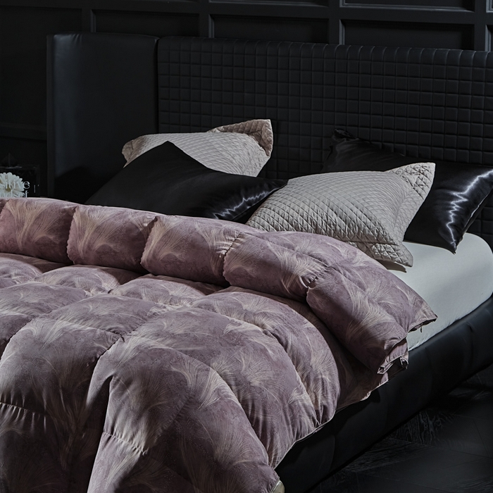 91家纺网 家纺一手货源 找家纺 暖羽屋羽绒馆  2025新款绒子95白鹅绒被子 印花羽绒被芯双人加厚 2米冬被春秋被 蒲公英