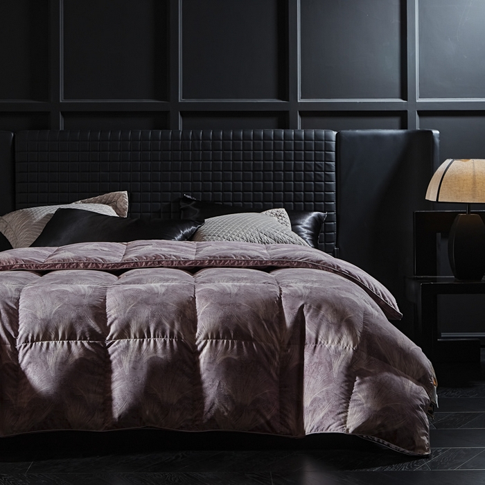 91家纺网 家纺一手货源 找家纺 暖羽屋羽绒馆  2025新款绒子95白鹅绒被子 印花羽绒被芯双人加厚 2米冬被春秋被 蒲公英