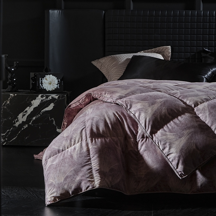 91家纺网 家纺一手货源 找家纺 暖羽屋羽绒馆  2025新款绒子95白鹅绒被子 印花羽绒被芯双人加厚 2米冬被春秋被 蒲公英