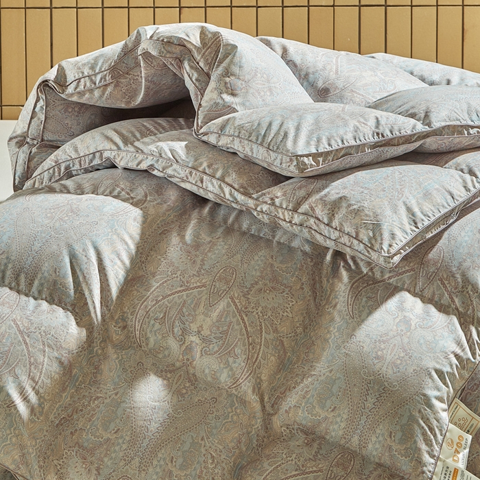 91家纺网 家纺一手货源 找家纺 暖羽屋羽绒馆  2025新款绒子95白鹅绒被子 印花羽绒被芯双人加厚 2米冬被春秋被 浅墨