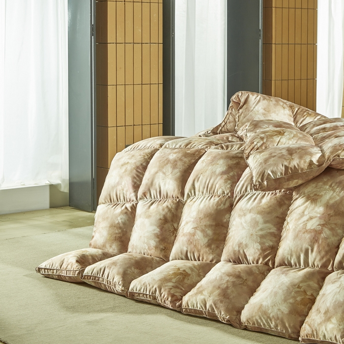 91家纺网 家纺一手货源 找家纺 暖羽屋羽绒馆  2025新款绒子95白鹅绒被子 印花羽绒被芯双人加厚 2米冬被春秋被 绚烂