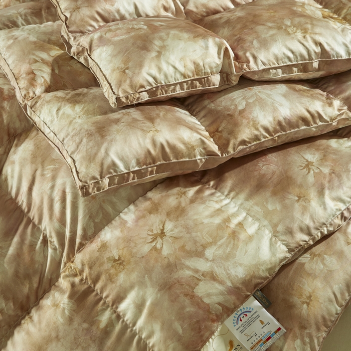 91家纺网 家纺一手货源 找家纺 暖羽屋羽绒馆  2025新款绒子95白鹅绒被子 印花羽绒被芯双人加厚 2米冬被春秋被 绚烂