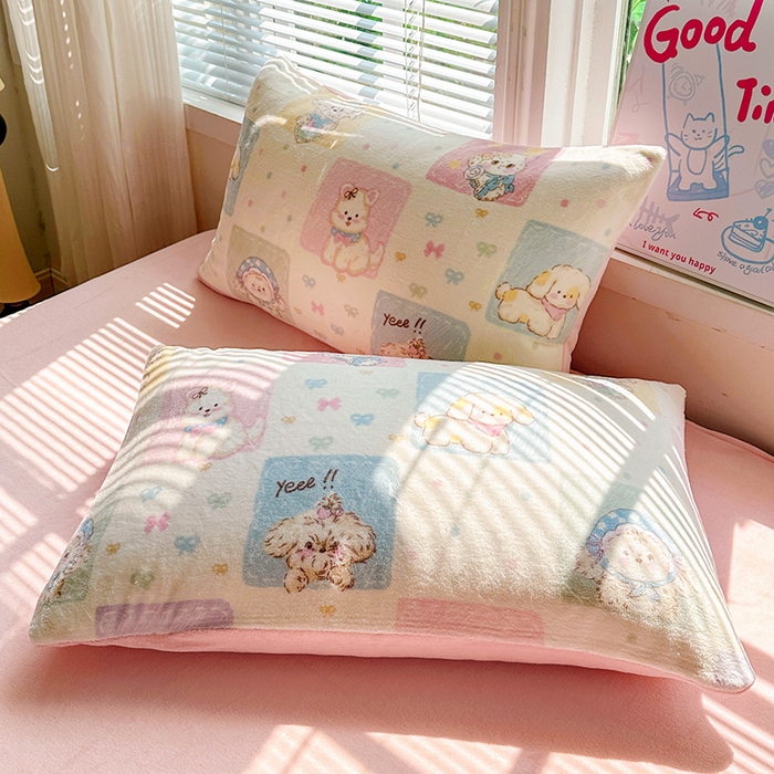 91家纺网 家纺一手货源 找家纺 西引力 2025新款亲肤舒适加厚牛奶绒印花四件套 动物乐园