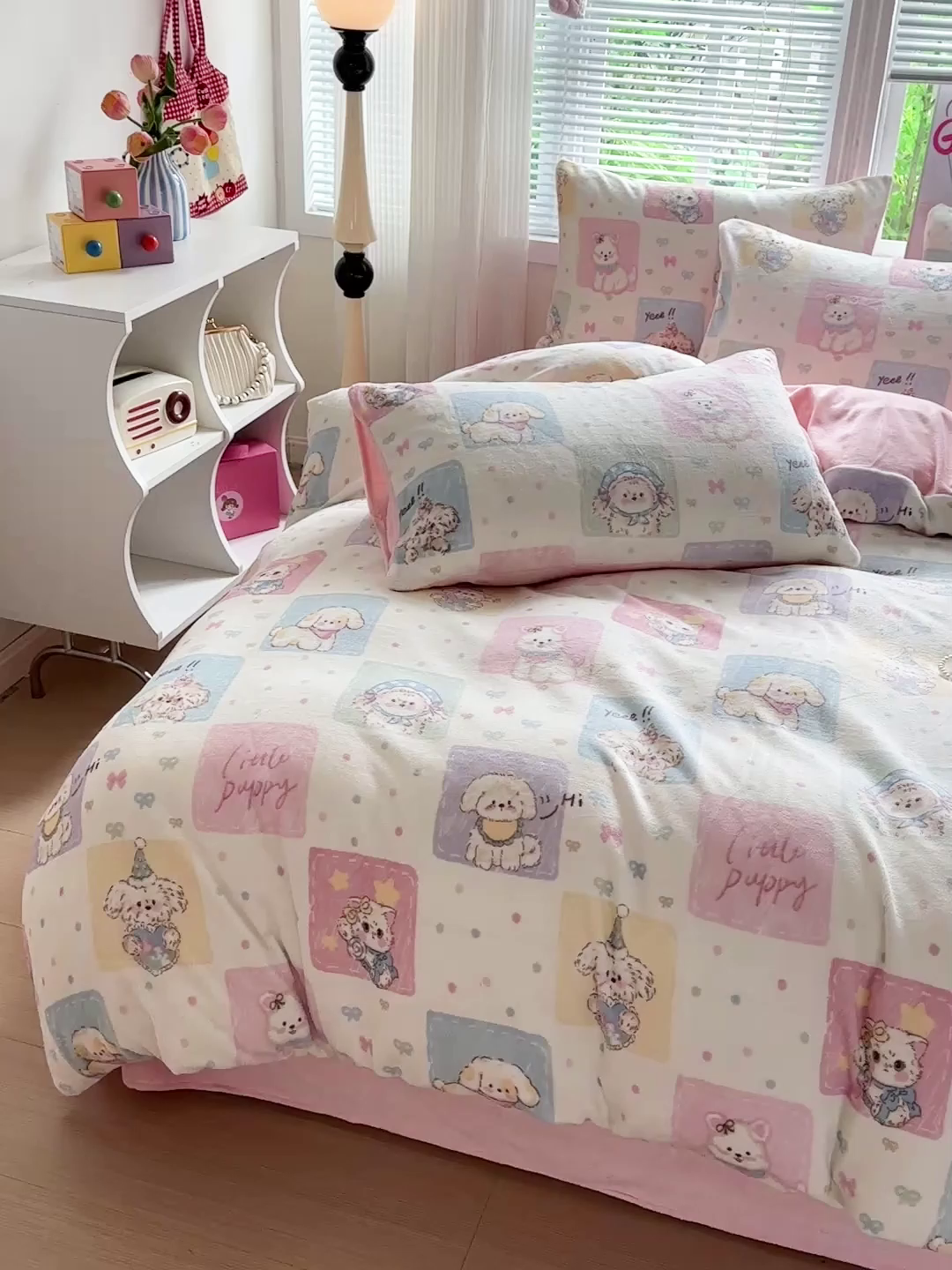 91家纺网 家纺一手货源 找家纺 西引力 2025新款亲肤舒适加厚牛奶绒印花四件套 动物乐园