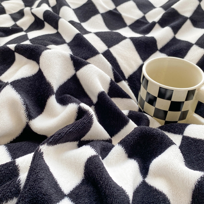 91家纺网 家纺一手货源 找家纺 西引力 2025新款亲肤舒适加厚牛奶绒印花四件套 格子