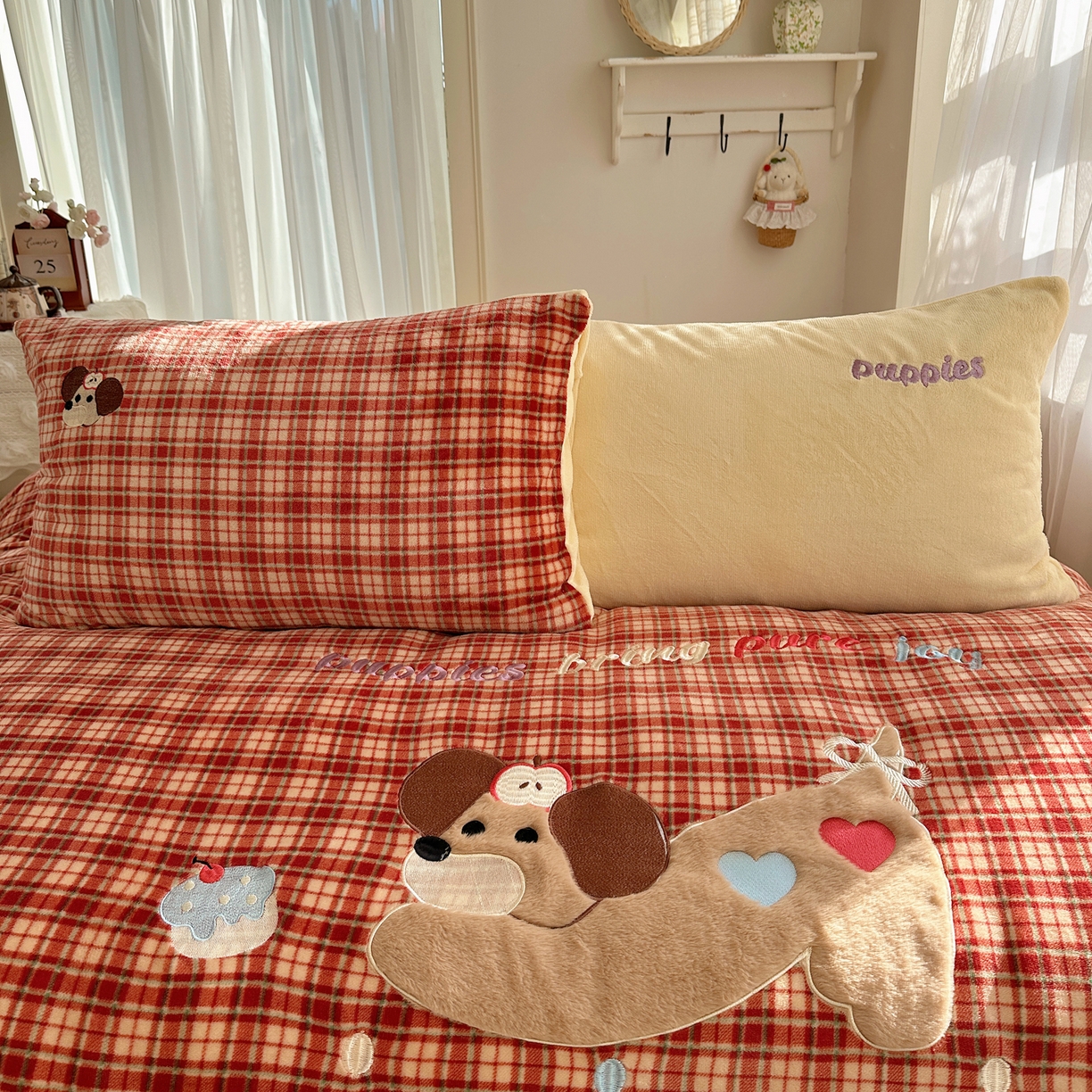 91家纺网 家纺一手货源 找家纺 （总）顾里家纺 2025新款韩系兔毛贴布绣牛奶绒四件套