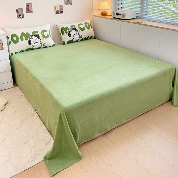 91家纺网 家纺一手货源 找家纺 西引力 2025新款亲肤舒适加厚牛奶绒印花四件套 欢乐萌宠