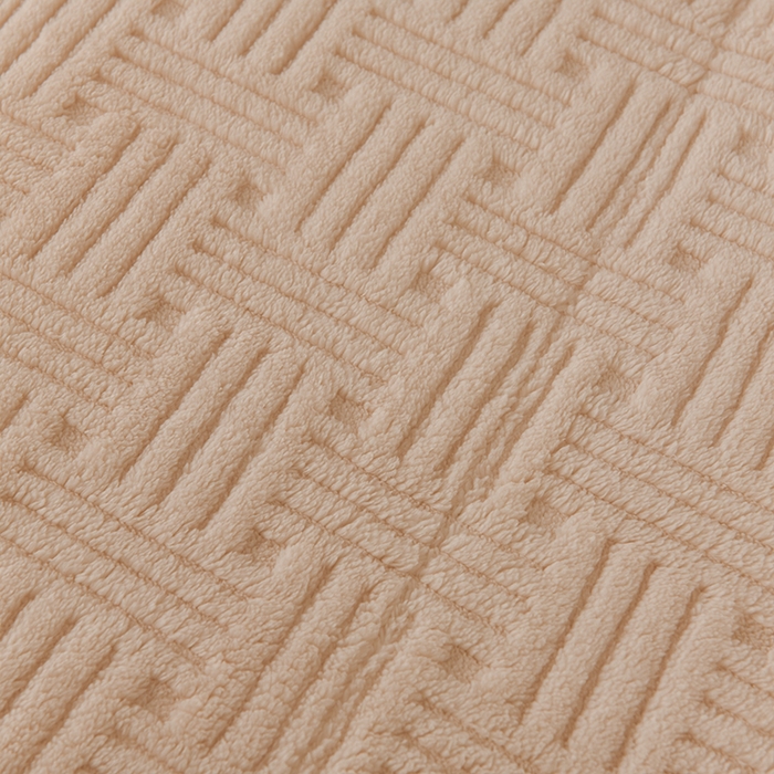 91家纺网 家纺一手货源 找家纺 印季家纺 2025秋冬新款三层夹棉立体舒棉绒毛毯毯子多功能盖毯 米白