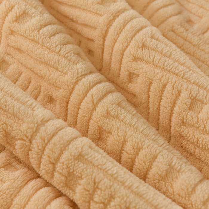 91家纺网 家纺一手货源 找家纺 印季家纺 2025秋冬新款三层夹棉立体舒棉绒毛毯毯子多功能盖毯 柠檬黄