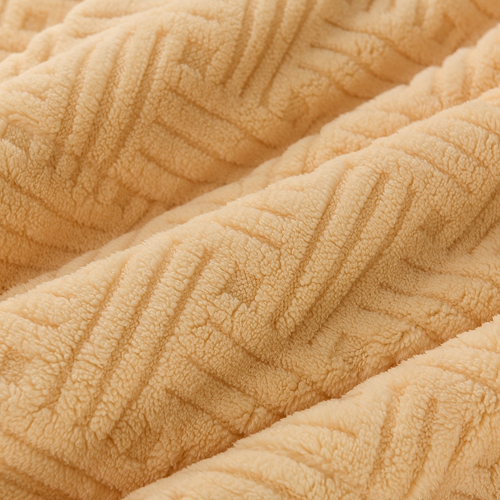 91家纺网 家纺一手货源 找家纺 印季家纺 2025秋冬新款三层夹棉立体舒棉绒毛毯毯子多功能盖毯 柠檬黄+灰